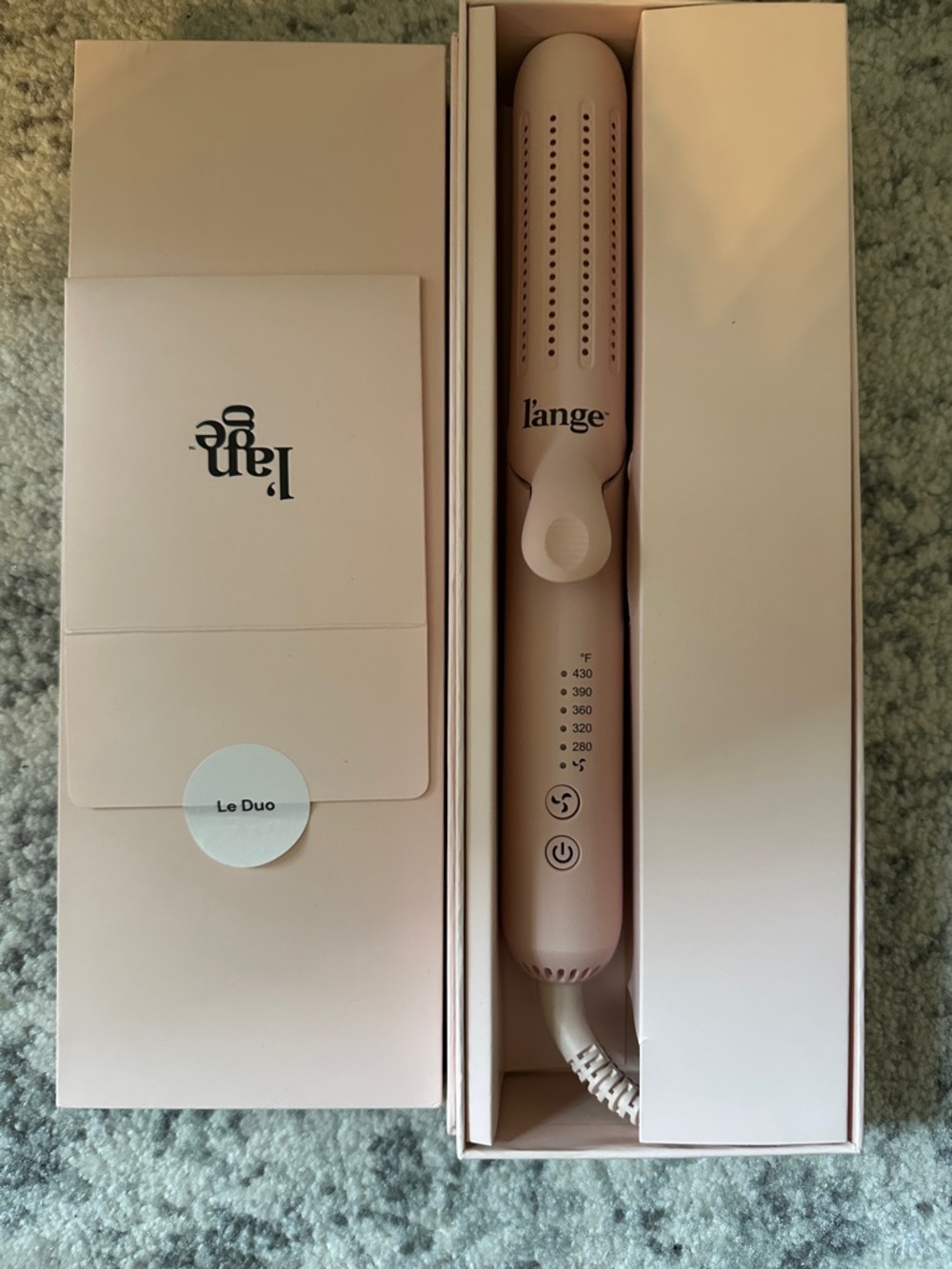 L'ange Le Duo Pink Hair Straightener Brush